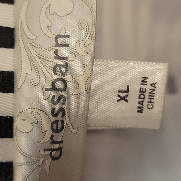 Dressbarn Black and White Striped Blazer with Notched Lapel Size 14 - Picture 2 of 6